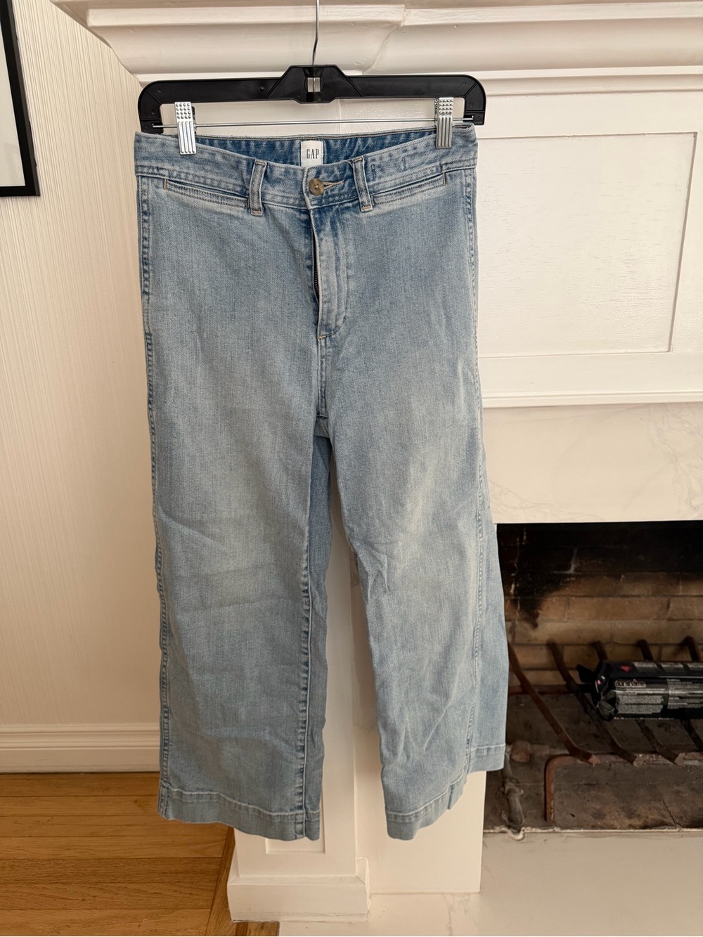 GAP high rise wide leg crop jeans